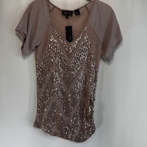 Miss Me Sequin Chevron Top | Women’s Size S  | New with Tags